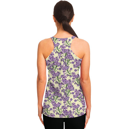 Watercolor Lavender Pattern Print Women's Racerback Tank Top