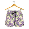Watercolor Lavender Pattern Print Women's Shorts