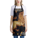 Watercolor Leo Zodiac Sign Print Apron