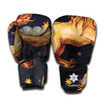 Watercolor Leo Zodiac Sign Print Boxing Gloves