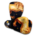Watercolor Leo Zodiac Sign Print Boxing Gloves