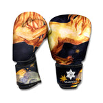 Watercolor Leo Zodiac Sign Print Boxing Gloves