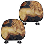 Watercolor Leo Zodiac Sign Print Car Headrest Covers