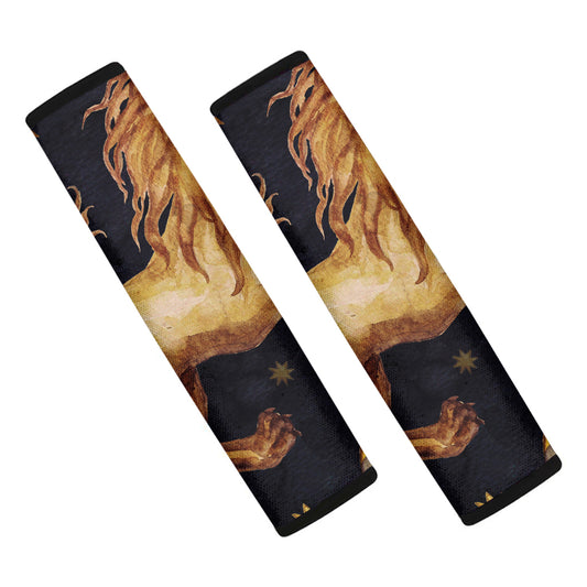 Watercolor Leo Zodiac Sign Print Car Seat Belt Covers