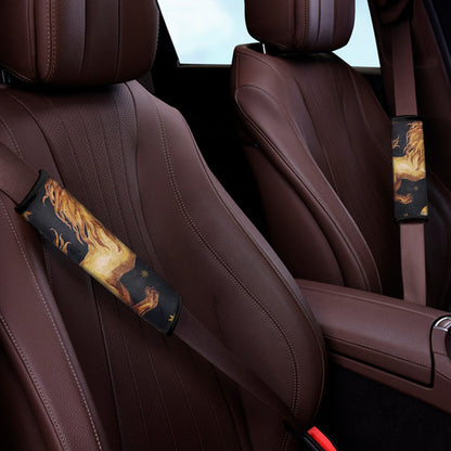 Watercolor Leo Zodiac Sign Print Car Seat Belt Covers
