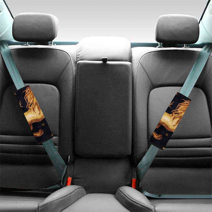 Watercolor Leo Zodiac Sign Print Car Seat Belt Covers