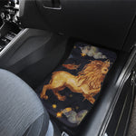 Watercolor Leo Zodiac Sign Print Front and Back Car Floor Mats