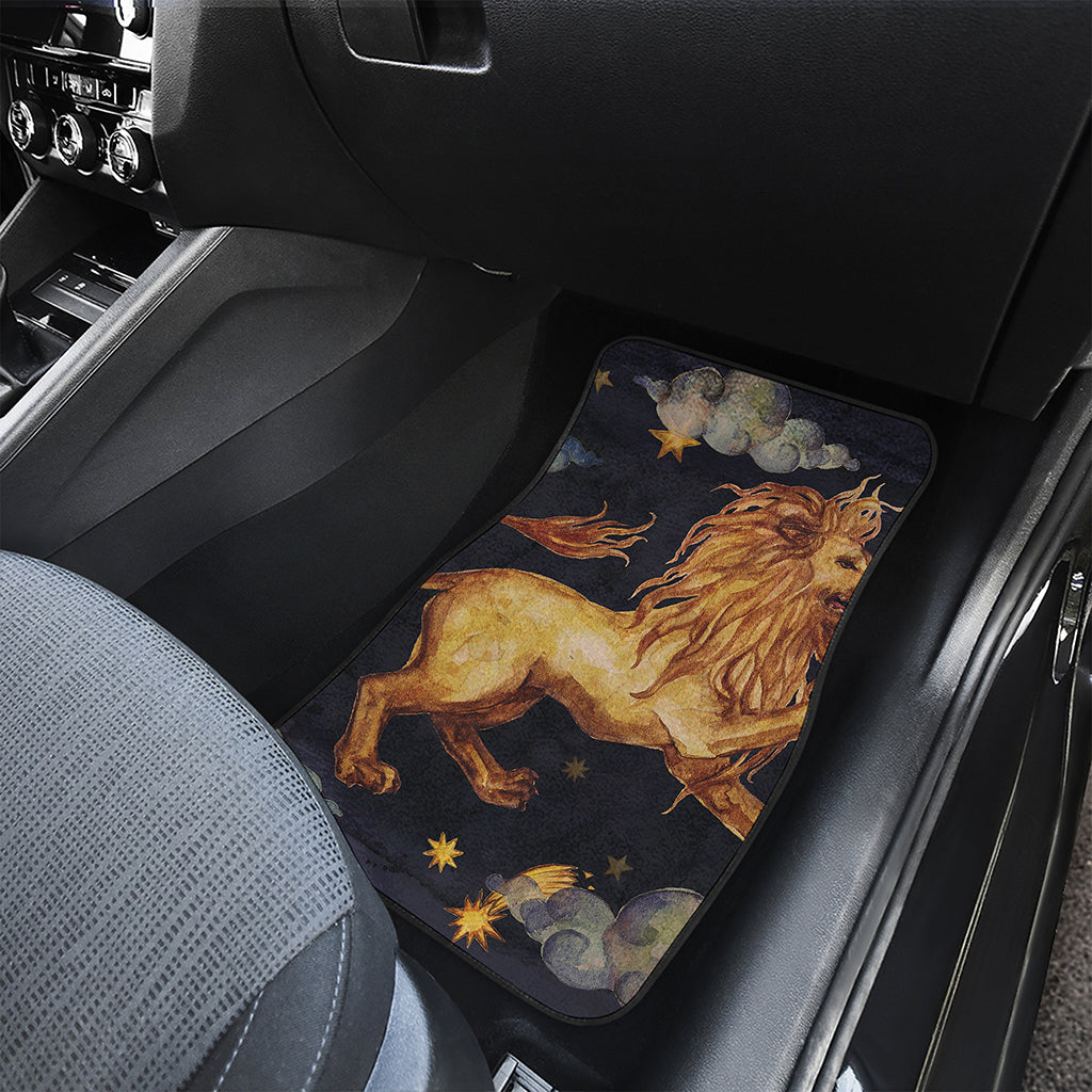 Watercolor Leo Zodiac Sign Print Front Car Floor Mats