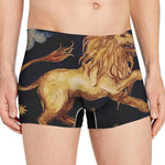 Watercolor Leo Zodiac Sign Print Men's Boxer Briefs