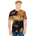 Watercolor Leo Zodiac Sign Print Men's T-Shirt