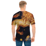 Watercolor Leo Zodiac Sign Print Men's T-Shirt