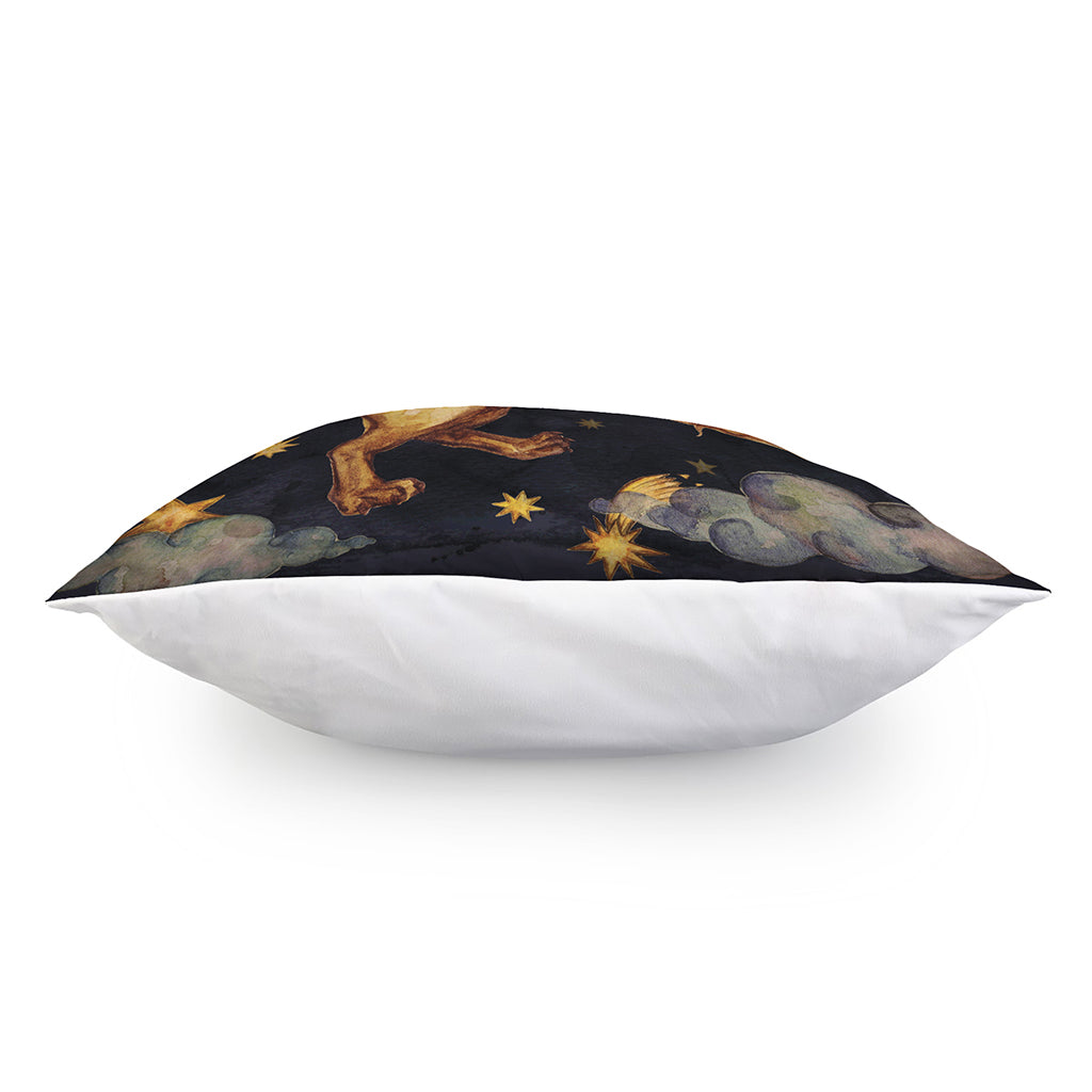 Watercolor Leo Zodiac Sign Print Pillow Cover