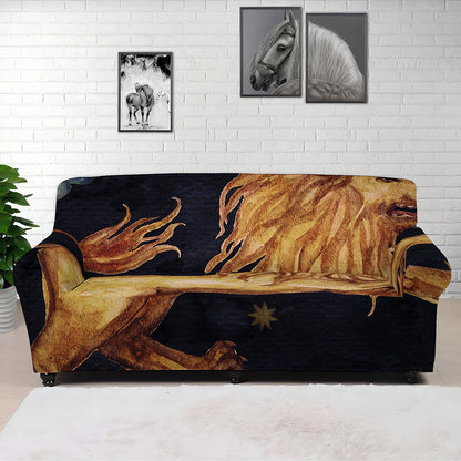 Watercolor Leo Zodiac Sign Print Sofa Cover