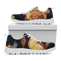 Watercolor Leo Zodiac Sign Print White Running Shoes