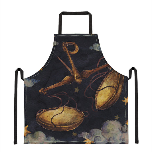 Watercolor Libra Zodiac Sign Print Apron