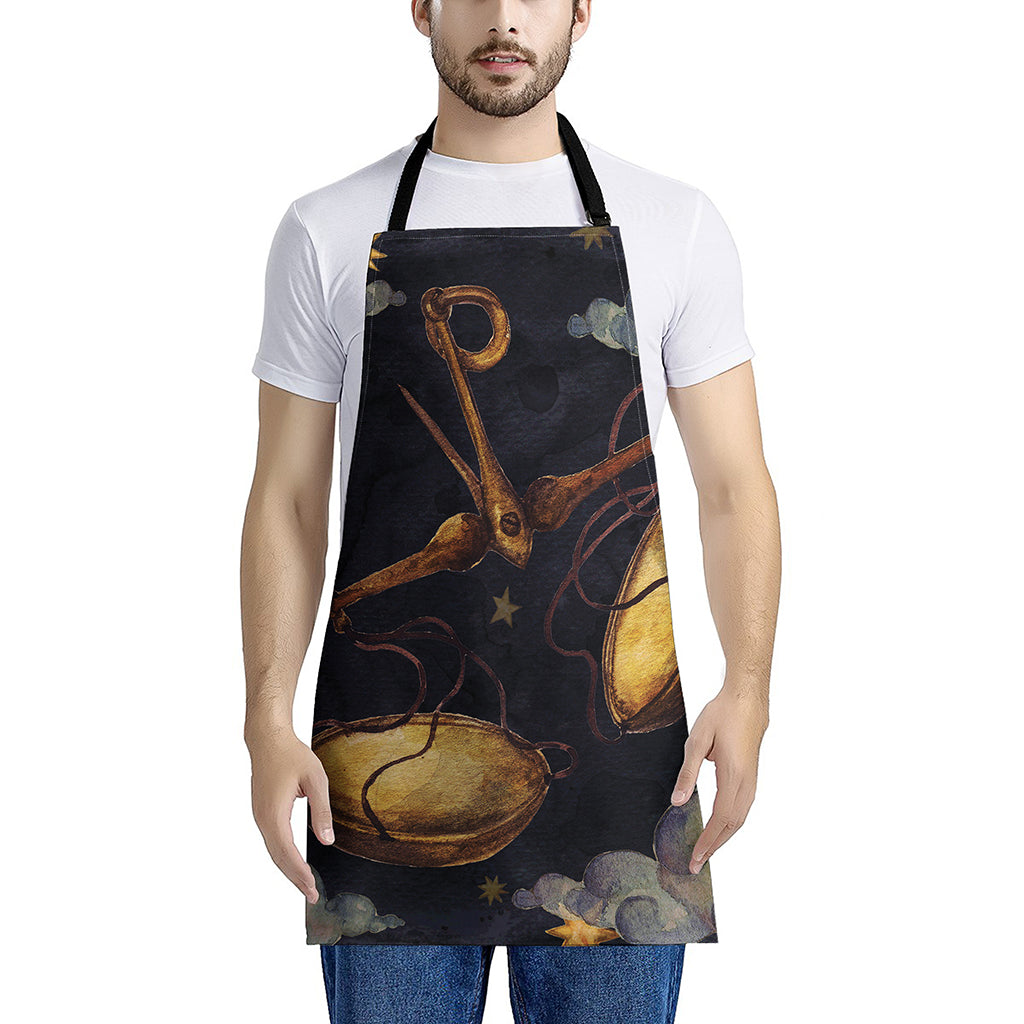 Watercolor Libra Zodiac Sign Print Apron
