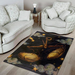 Watercolor Libra Zodiac Sign Print Area Rug