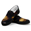 Watercolor Libra Zodiac Sign Print Black Slip On Sneakers
