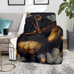 Watercolor Libra Zodiac Sign Print Blanket