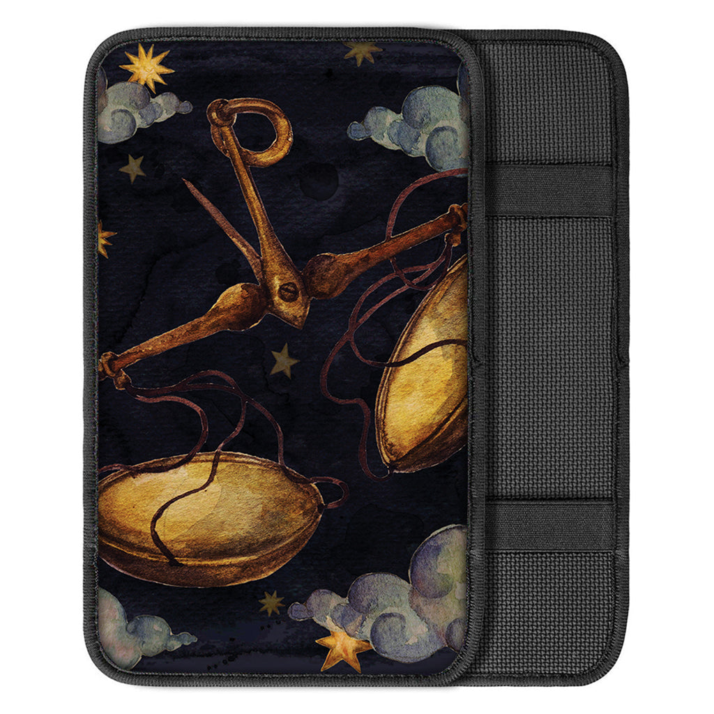 Watercolor Libra Zodiac Sign Print Car Center Console Cover