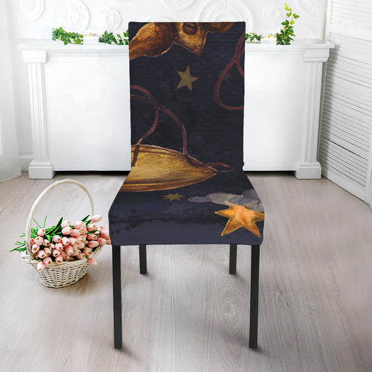 Watercolor Libra Zodiac Sign Print Dining Chair Slipcover