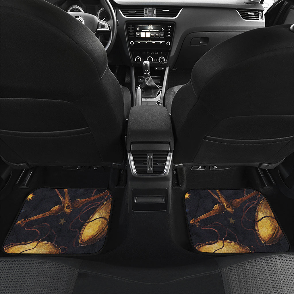 Watercolor Libra Zodiac Sign Print Front and Back Car Floor Mats