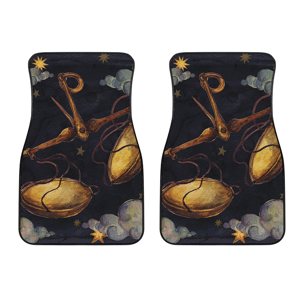 Watercolor Libra Zodiac Sign Print Front Car Floor Mats