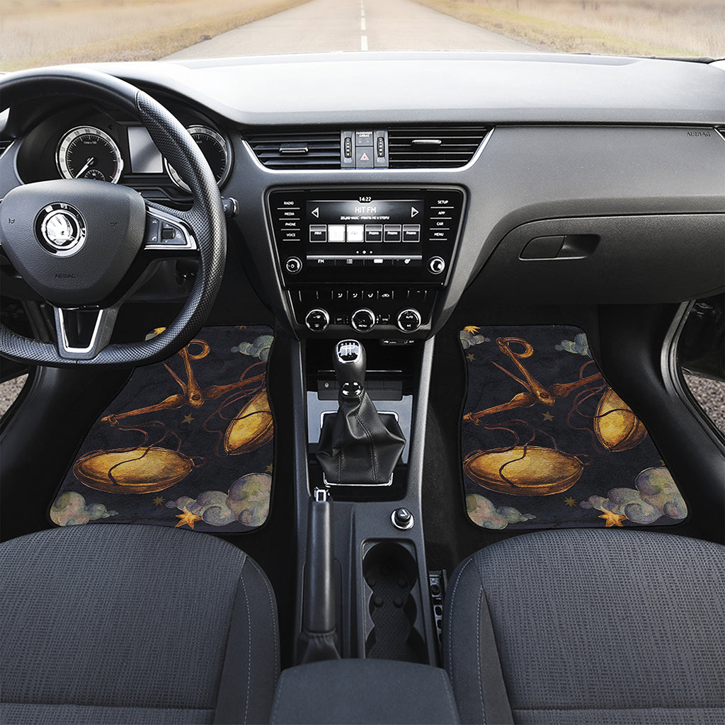 Watercolor Libra Zodiac Sign Print Front Car Floor Mats