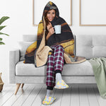 Watercolor Libra Zodiac Sign Print Hooded Blanket