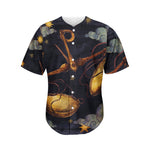 Watercolor Libra Zodiac Sign Print Men's Baseball Jersey