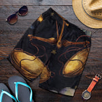 Watercolor Libra Zodiac Sign Print Men's Shorts