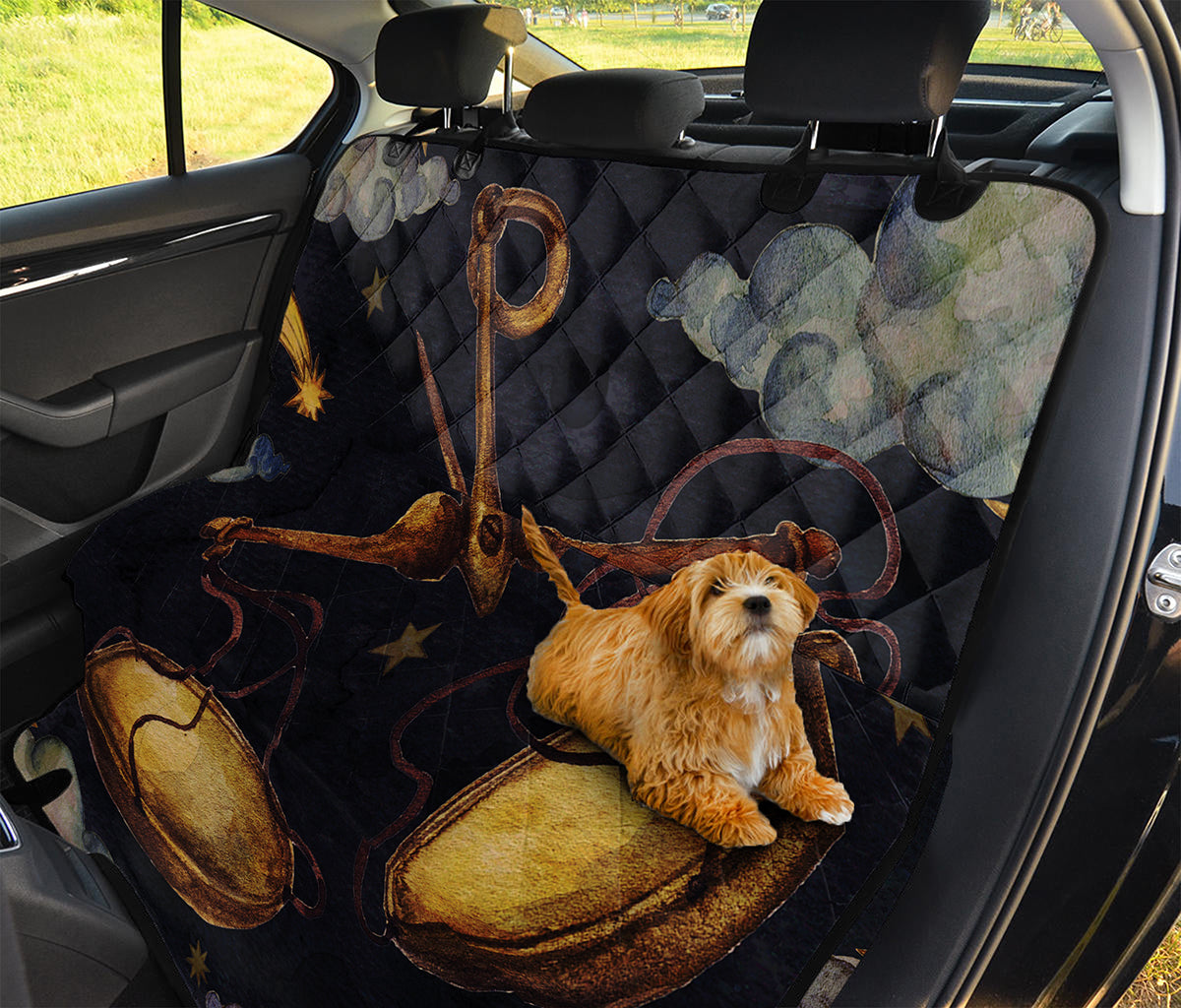 Watercolor Libra Zodiac Sign Print Pet Car Back Seat Cover