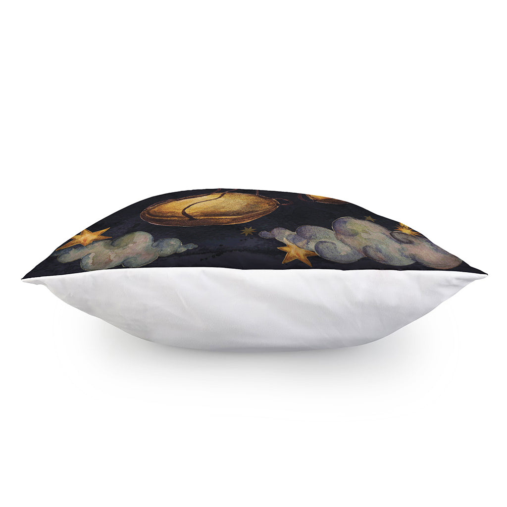 Watercolor Libra Zodiac Sign Print Pillow Cover
