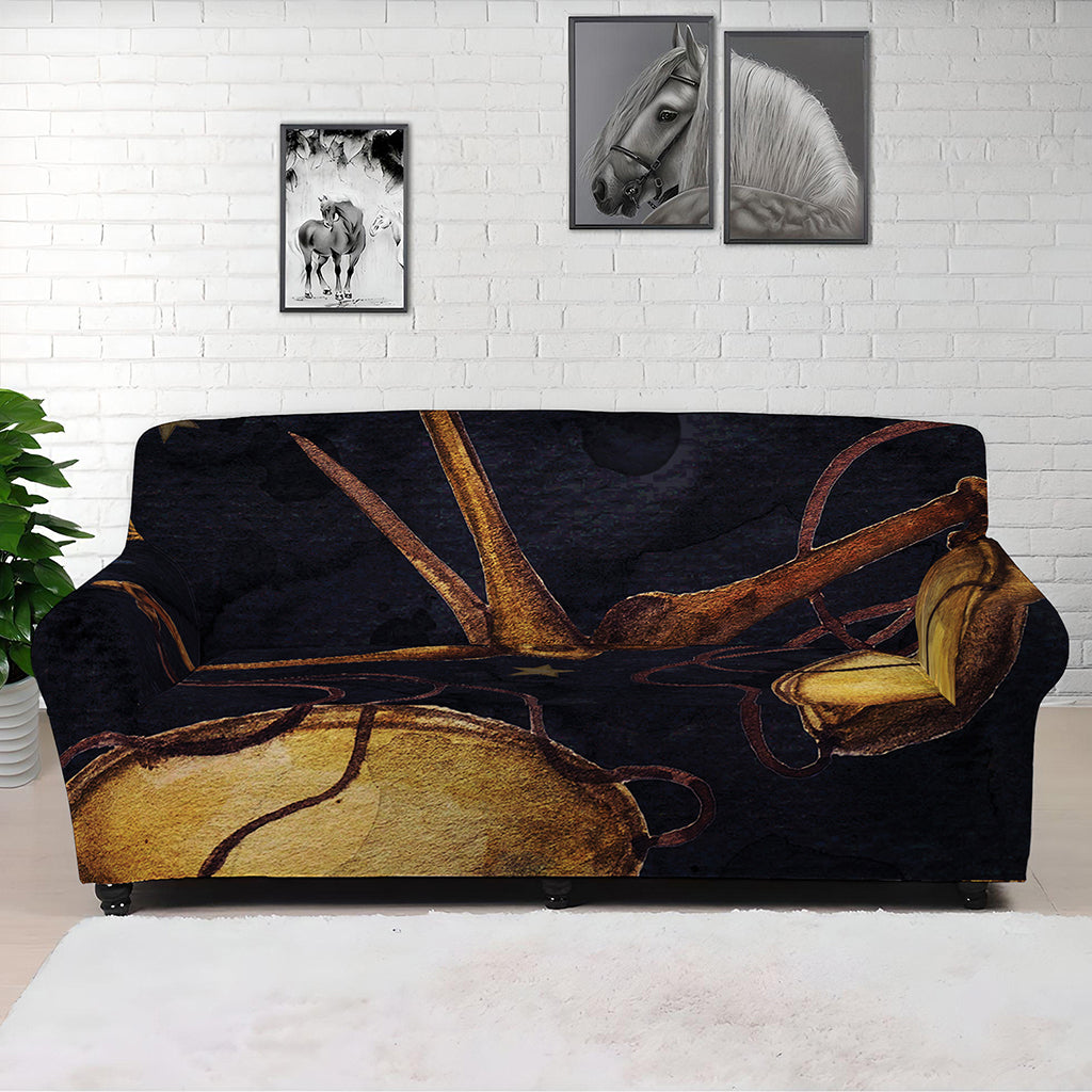 Watercolor Libra Zodiac Sign Print Sofa Cover