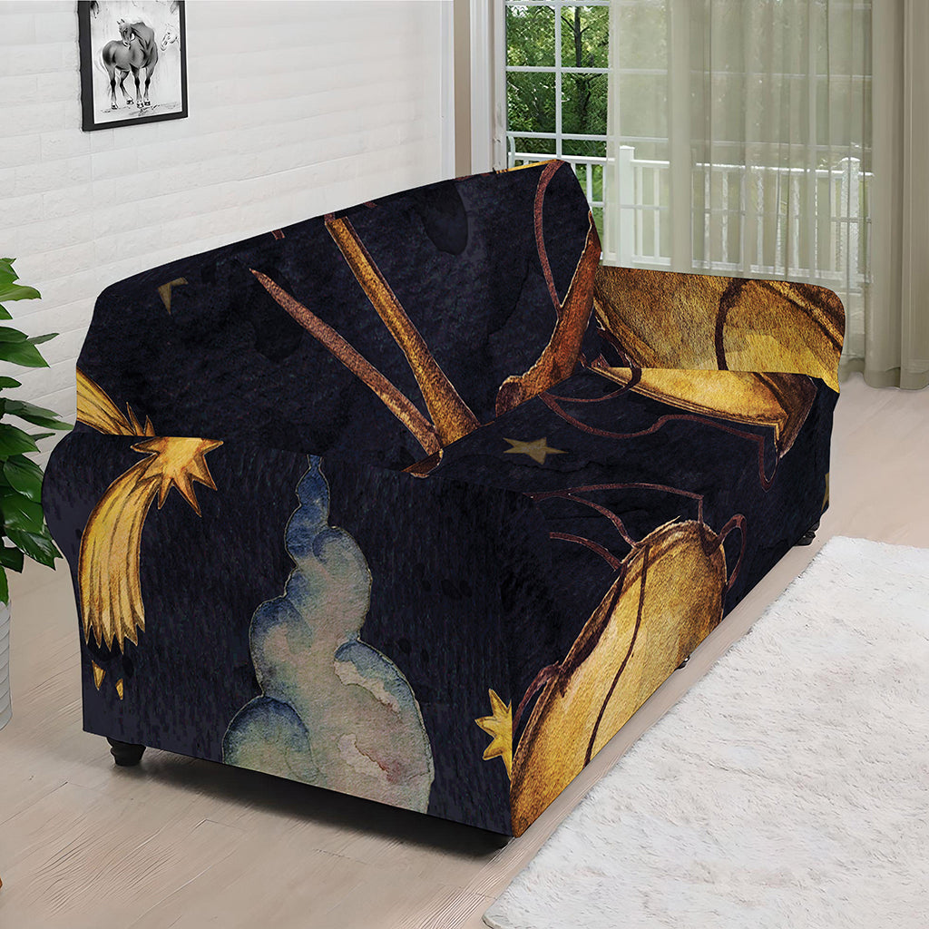 Watercolor Libra Zodiac Sign Print Sofa Cover