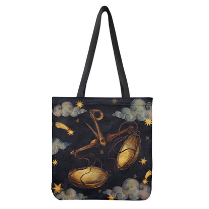 Watercolor Libra Zodiac Sign Print Tote Bag