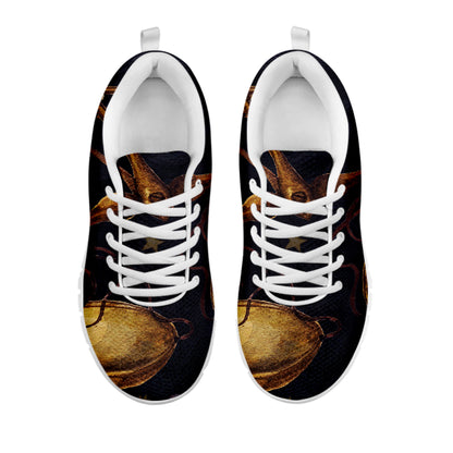Watercolor Libra Zodiac Sign Print White Sneakers