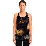 Watercolor Libra Zodiac Sign Print Women's Racerback Tank Top