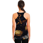Watercolor Libra Zodiac Sign Print Women's Racerback Tank Top