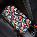 Watercolor Lily Flowers Pattern Print Car Center Console Cover