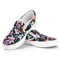 Watercolor Lily Flowers Pattern Print White Slip On Sneakers