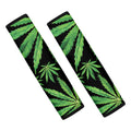 Watercolor Marijuana Leaf Pattern Print Car Seat Belt Covers