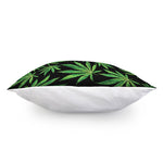 Watercolor Marijuana Leaf Pattern Print Pillow Cover
