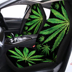 Watercolor Marijuana Leaf Pattern Print Universal Fit Car Seat Covers