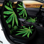 Watercolor Marijuana Leaf Pattern Print Universal Fit Car Seat Covers