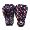 Watercolor Merry Christmas Pattern Print Boxing Gloves