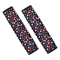 Watercolor Merry Christmas Pattern Print Car Seat Belt Covers