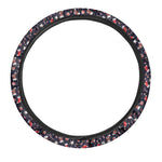 Watercolor Merry Christmas Pattern Print Car Steering Wheel Cover