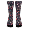 Watercolor Merry Christmas Pattern Print Crew Socks