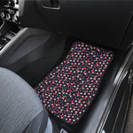 Watercolor Merry Christmas Pattern Print Front and Back Car Floor Mats